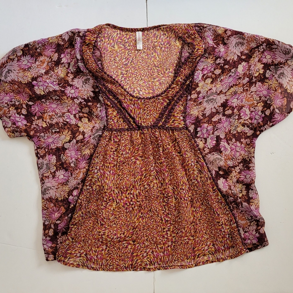 Floral sheer top